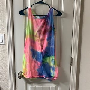 Tie dye long tanktop